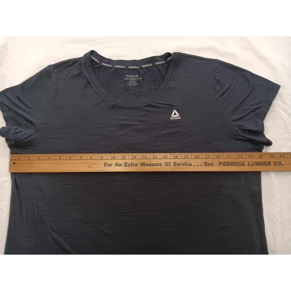 Reebok Women's XXXL 3X Athletic T Shirt Short Sleeve Performance Black - Picture 3 of 9